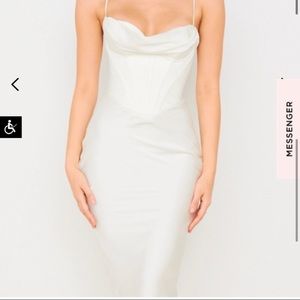 MYRNA IVORY CORSET SLIP DRESS